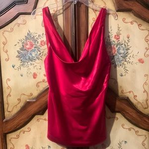 Banana Republic Red Halter Neck Top with cowl neck